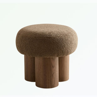 IVY BRONX Jaydurga 16.54"Broadcloth Pleat Ottoman With ash willow