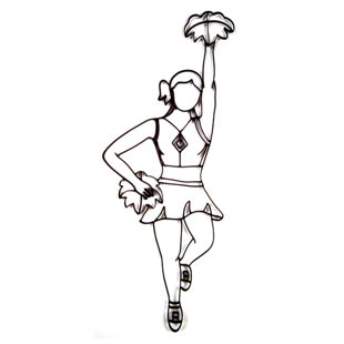 WORLD UNIQUE IMPORTS Handmade Modern People Wall Decor on Metal