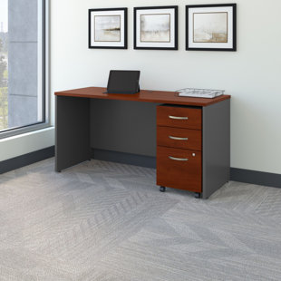 BUSH BUSINESS FURNITURE Series C 60W x 24D Office Desk with Mobile File Cabinet