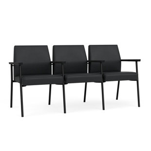 LESRO Mystic Waiting Reception 3 Seat Tandem Seating Metal Frame