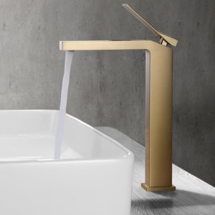 AQUA GALLERY 11.7" Solid Brass Single Handle Vessel Sink Bathroom Faucet