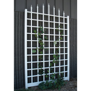 DURA-TREL INC Dura-Trel Winchester 57 x 95 Inch PVC Vinyl Outdoor Garden Patio Trellis, White
