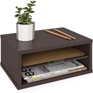 BALLUCCI Logan Stackable 2-Tier Paper Organizer and Monitor Stand