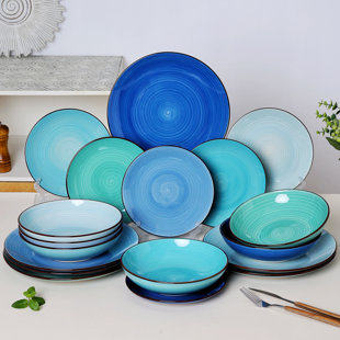 LATITUDE RUN® Dorothy 18 Piece Stoneware Dinnerware Set - Service for 6 (Set of 18)