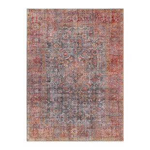 BUNGALOW ROSE Huda Polyester Indoor Area Rug With Cotton Canvas Backing