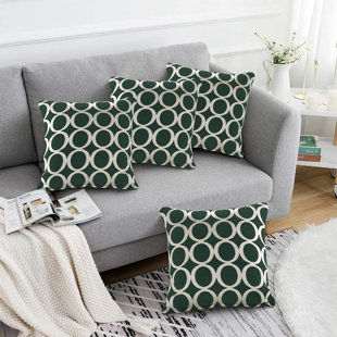 LATITUDE RUN Broward Oh Geometric Cushion with Filling (Set of 4)