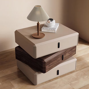 ICOOL APPLIANCES Solid Wood 3 - Drawer End Table