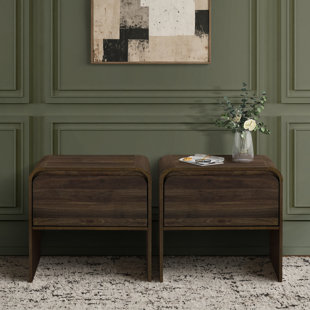 MILLWOOD PINES Hellwig 2-Piece Set - 2 End Tables In Walnut (Set of 2)
