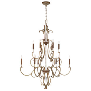 METROPOLITAN BY MINKA Magnolia Manor 12 - Light Dimmable Tiered Chandelier