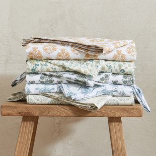 PATINA VIE MAISON Cotton & Rayon from Bamboo Blend Floral Printed Sheet Set