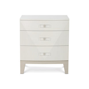 BERNHARDT Axiom 3 - Drawer Nightstand in White/Gray