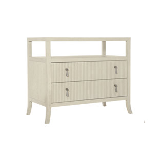 BERNHARDT East Hampton 2 - Drawer Bachelor's Chest in Cerused Linen