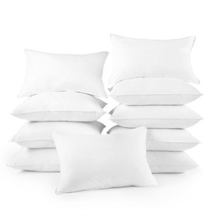 Downlite Polyfill Jumbo Medium Pillow 10-Pack - Hypoallergenic (Set of 10)