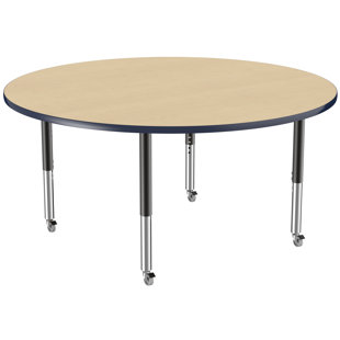 FACTORY DIRECT PARTNERS Round T-Mold Adjustable Height Activity Table