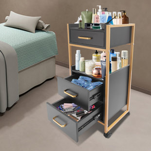 YXSUN 34.25'' H x 14.17'' W Utility Cart with Wheels