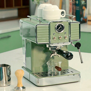 GEEK CHEF Retro Style Espresso Coffee Machine with Milk Frother Steam Wand