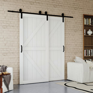 DOOOLI K Shape Design - Manufacture Wood Sliding Bypass Barn Door With Hardware