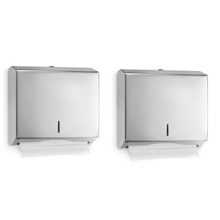 ALPINE INDUSTRIES Stainless Steel Multi-Fold/C-Fold Paper Towel Dispenser (Set of 2)