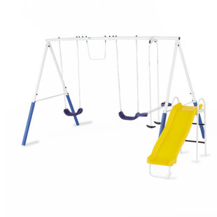 XDP Recreation Blue Ridge Play Outdoor Backyard Playset Kids Swing Set W/ Slide
