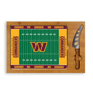 TOSCANA™ NFL Washington Commanders Icon Glass Top Cutting Board & Knife Set