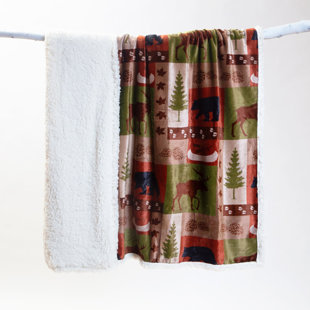 CARSTENS INC. Patchwork Lodge Throw Blanket