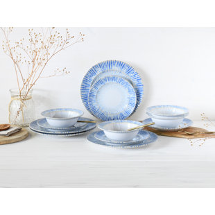 CREATABLE Rondo Summertime 12 Piece Stoneware Dinnerware Set - Service for 4