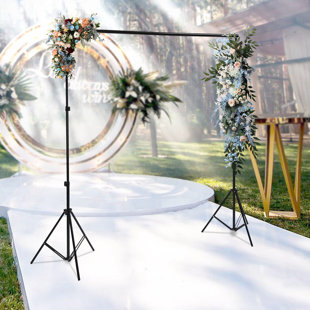 SUNYOU Adjustable Background Support Stand 10Ft Photography Backdrop Crossbar Kit