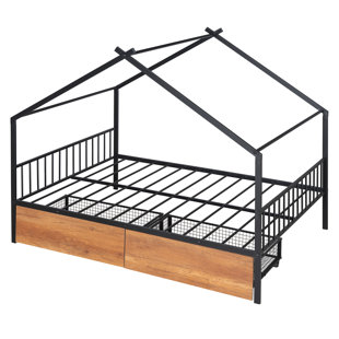 HARPER ORCHARD Acheron Metal Canopy Storage Bed