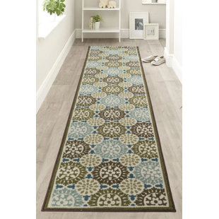 PURHOME Geometric Design Slip Resistant 2X7 Runner Rugs