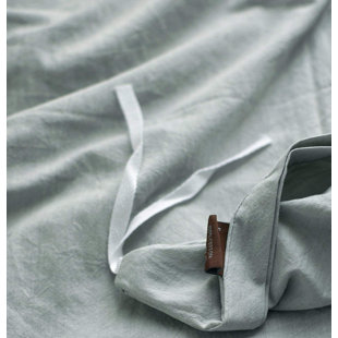 SWEETY PIE INC Stonewashed Cotton Solid Color Duvet Cover Set