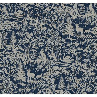 LOON PEAK® Jossel Forest Venture 27 In X 27 Ft Forest Venture Washable Wallpaper Covers About 60 Sqft