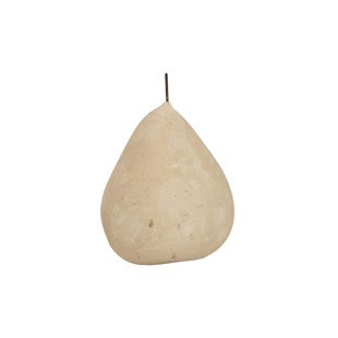 Foreside Home & Garden Decorative Pear Cream Paper Mache