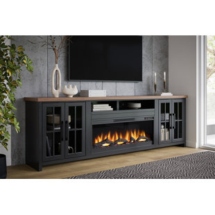 AUDIOHOME Essex 97 Inch Fireplace TV Stand Console,media console,entertainment center For Tvs Up To 100 Inches