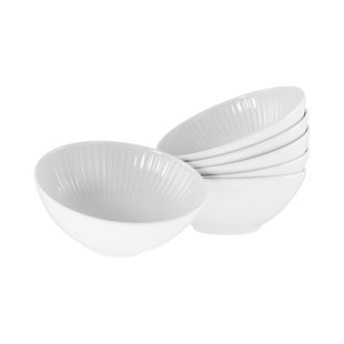 CREATABLE Valencia 500ml Porcelain Cereal Bowl (Set of 6)