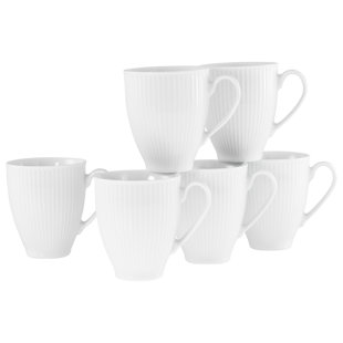 CREATABLE Valencia Porcelain Coffee Mug (Set of 6)