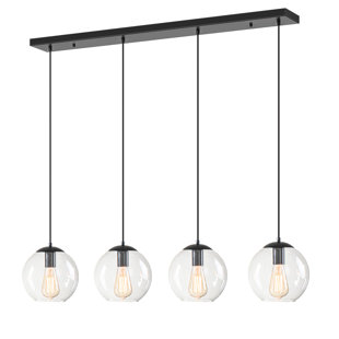 BREAKWATER BAY Agne - Light Matte Black Kitchen Island Pendant