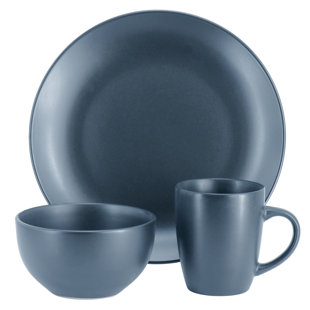 HomeStyle Entertaining Everyday Plus 12 Piece Round Stoneware Dinnerware Set