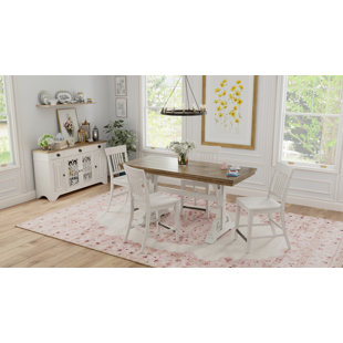 EMERALD HOME FURNISHINGS Allerus 4 Person Counter Height Trestle Dining Set