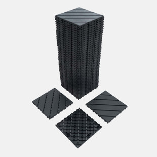 BLENDOI BROOKE 12'' L x 12'' W Polypropylene Interlocking Deck Tile