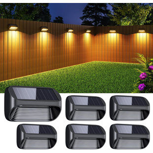 WDTPRO Solar Powered Integrated LED Acrylic Deck Light Pack (Set of 6)