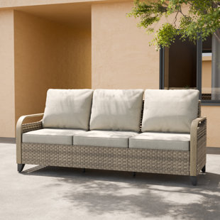 EAGLE PEAK 77.6'' Wicker Outdoor Loveseat