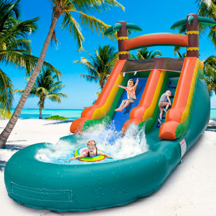CONNSANN 21' x 9' Safari Inflatable Water Slide with Pool, Backyard, Park Commercial Use, Outdoor Water Play