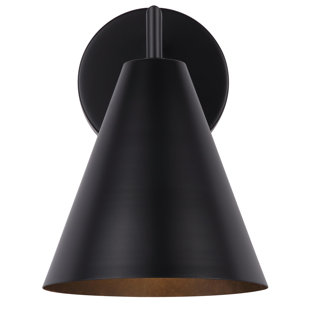CORRIGAN STUDIO® Jabreya Black 9.75" H Outdoor Armed Sconce