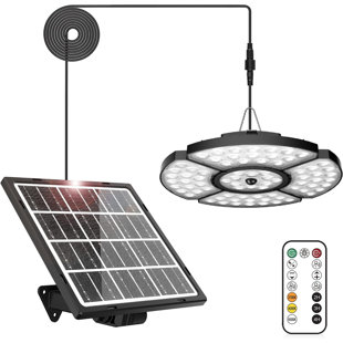 HOME LIGHTING GALLERY INC. Solar Shed Light Indoor Outdoor with Motion Sensor and Remote Control