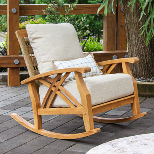 BIRCH LANE™ Cotesfield Outdoor Teak Rocking Chair