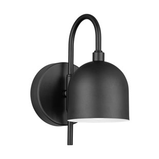 PROMINENCE HOME 2-Pack Battery-Operated LED Wall Sconce Matte Black with Metal Shade