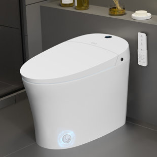 EPLO Smart Bidet Toilet Built in Tank, Auto Open/Close Lid, Elongated Toilet Bidet, Foot Sensor Flush