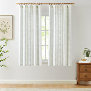 FOUNDRY SELECT Treshaun Linen Light Filtering Curtain Pair