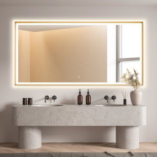 ALTAIR Apollo Anti-Fog Dimmable Bathroom/Vanity LED Lighted Wall Mirror in Aluminum