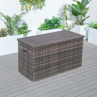 Primestok 67.2'' W 270 Gallons Water Resistant Deck Box in Brown